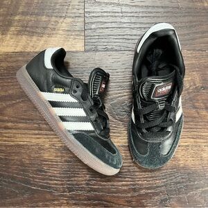 Adidas samba black white soccer sneakers shoes suede little kids 11.5K 11.5C